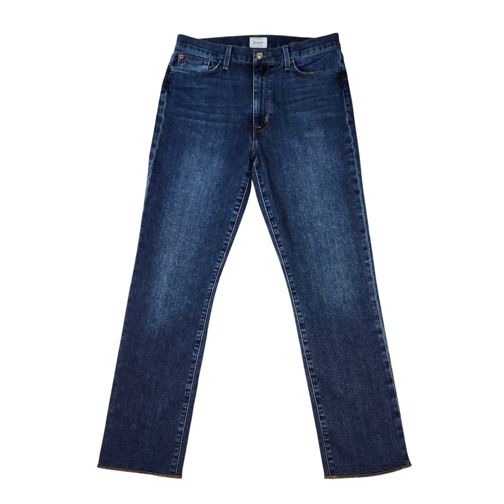 Hudson‎ Straight Leg Jeans Women 31 Dark Blue Excellent High Rise Denim